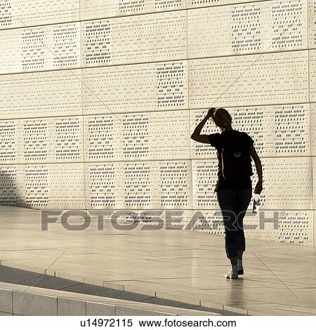 Rear view of a woman at Oslo Opera House, Oslo, Norway View Large Photo Image Stock Photography - Rear view of a woman at Oslo Opera House, Oslo, Norway. Fotosearch