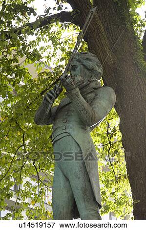 Stock Photo - Statue of violinist Ole Bull, Bergen, Norway. Fotosearch