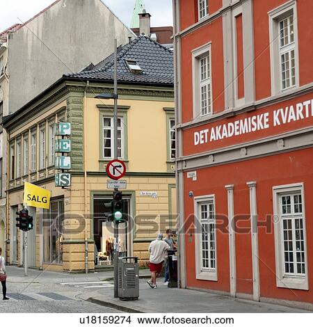 Street scene in Bergen city, Norway View Large Photo Image Picture - Street scene in Bergen city, Norway. Fotosearch