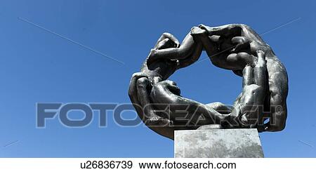 Stock Photo - The Wheel of Life sculptures in Gustav Vigeland Sculpture Park, Frogner Park, Oslo, Norway. Fotosearch