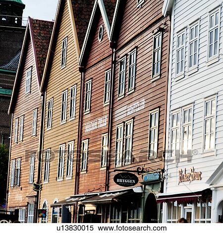 Traditionally built buildings in Bryggen, Bergen, Norway View Large Photo Image Stock Photography - Traditionally built buildings in Bryggen, Bergen, Norway. Fotosearch