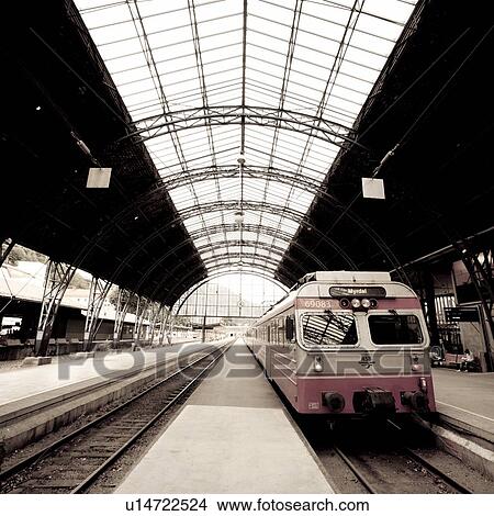 Picture - Train at Bergen Station, Bergen, Norway. Fotosearch