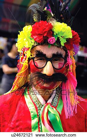 Close-up of a performer in costume View Large Photo Image Stock Image - Close-up of a performer in costume. Fotosearch