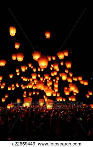 Crowd at lantern festival View Large Photo Image Stock Photo - Crowd at lantern festival. Fotosearch