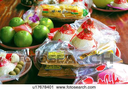 Close-up of religious offerings at a market stall View Large Photo Image Stock Image - Close-up of religious offerings at a market stall. Fotosearch