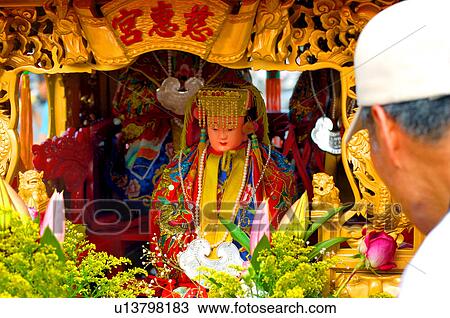Goddess statue in mazu festival, China View Large Photo Image Stock Image - Goddess statue in mazu festival, China. Fotosearch