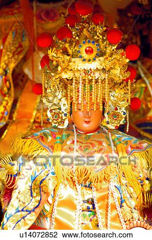 Stock Image - Goddess statue in mazu festival, China. Fotosearch