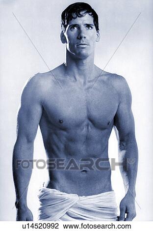 Stock Image - Close-up of a man posing. Fotosearch