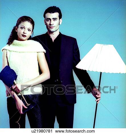 Stock Image - Portrait of a couple. Fotosearch