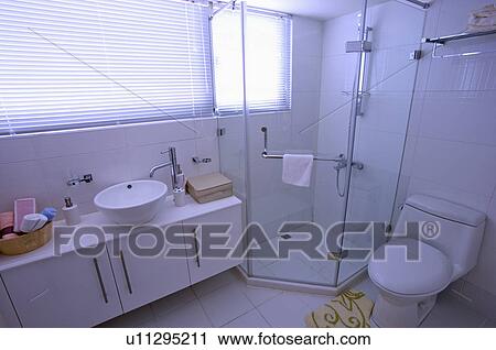 Modern Interior Design - Bathroom View Large Photo Image Stock Image - Modern Interior Design - Bathroom. Fotosearch