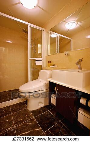 Modern Interior Design - Bathroom View Large Photo Image Stock Image - Modern Interior Design - Bathroom. Fotosearch