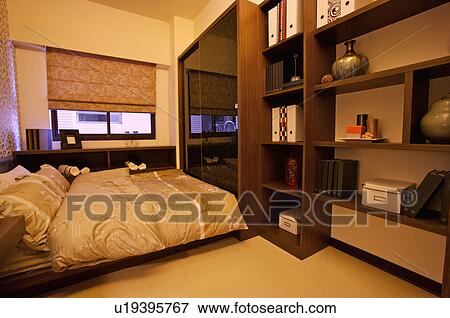 Modern Interior Design - Bedroom View Large Photo Image Stock Photo - Modern Interior Design - Bedroom. Fotosearch