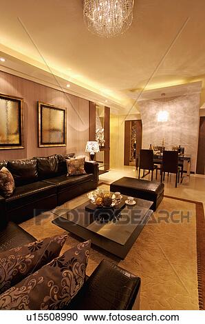 Modern Interior Design - Living Room View Large Photo Image Stock Image - Modern Interior Design - Living Room. Fotosearch