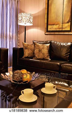 Modern Interior Design - Living Room View Large Photo Image Stock Photo - Modern Interior Design - Living Room. Fotosearch