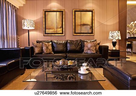 Stock Photograph - Modern Interior Design - Living Room. Fotosearch