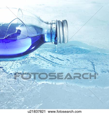 Stock Image - Blue liquid soap. Fotosearch