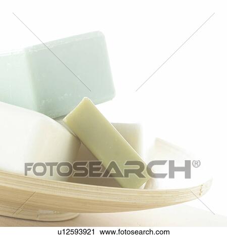 Stock Image - Soap bars in a bowl. Fotosearch