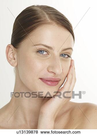 Woman with dark-red hair View Large Photo Image Stock Photo - Woman with dark-red hair. Fotosearch