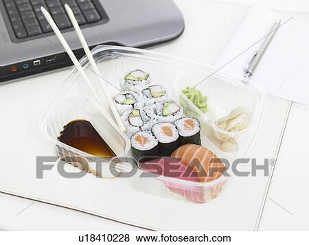 Stock Photo - Bento box on the desk. Fotosearch