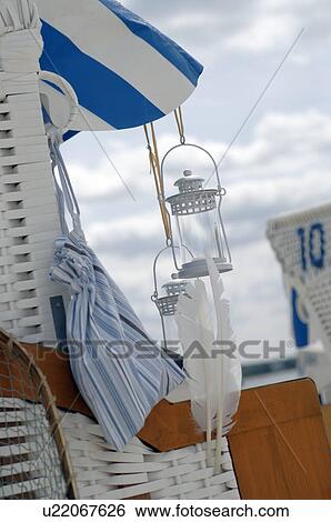Stock Photograph - Beach chair with sky. Fotosearch