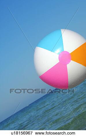 Colourful beach ball View Large Photo Image Stock Photo - Colourful beach ball. Fotosearch
