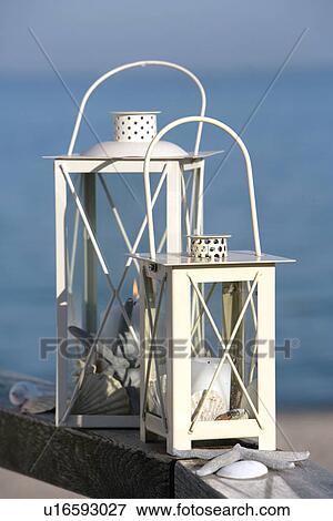 Two white lanterns View Large Photo Image Stock Photo - Two white lanterns. Fotosearch