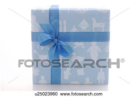 Stock Image - Blue gift. Fotosearch