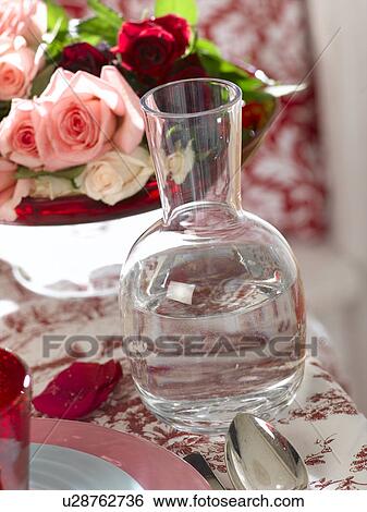 Stock Photograph - Carafe with water. Fotosearch