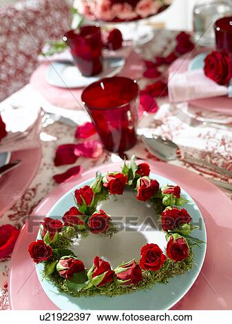 Heart shape wreath with red rose blossoms View Large Photo Image Stock Photo - Heart shape wreath with red rose blossoms. Fotosearch