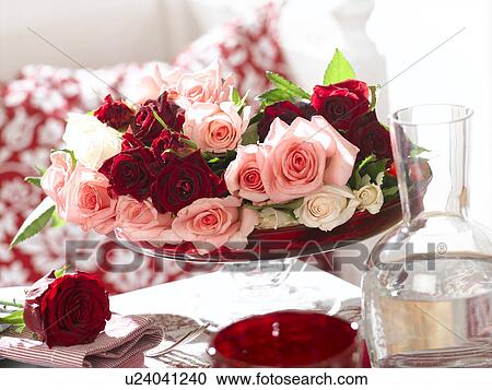 Stock Image - Rose arrangement. Fotosearch