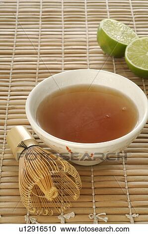 Tea bowl with maccha besom View Large Photo Image Stock Image - Tea bowl with maccha besom. Fotosearch
