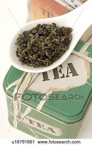 Tea caddy and a porcelain scop View Large Photo Image Stock Image - Tea caddy and a porcelain scop. Fotosearch