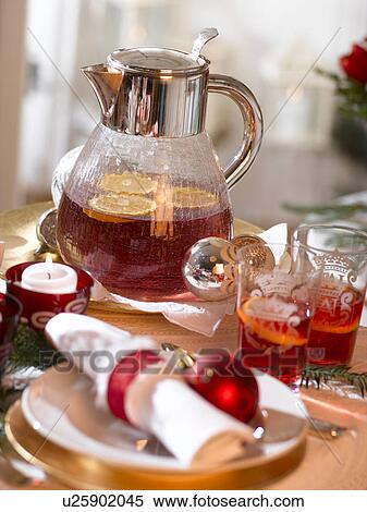 Christmas table with a punchbowl View Large Photo Image Stock Photography - Christmas table with a punchbowl. Fotosearch