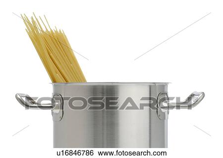 Stock Photograph - Cooking pot with spaghetti. Fotosearch
