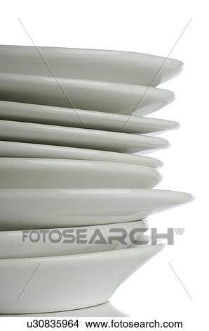 Picture - Stacked plates. Fotosearch