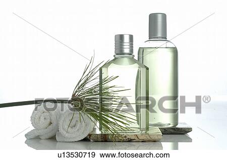 Men's Spa: Towels and small bottles View Large Photo Image Stock Photo - Men's Spa: Towels and small bottles. Fotosearch