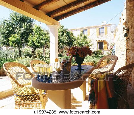 Stock Photography - Mediterranean terrace. Fotosearch