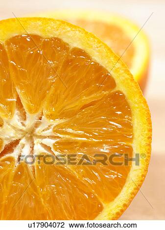 Stock Image - close-up of an orange. Fotosearch