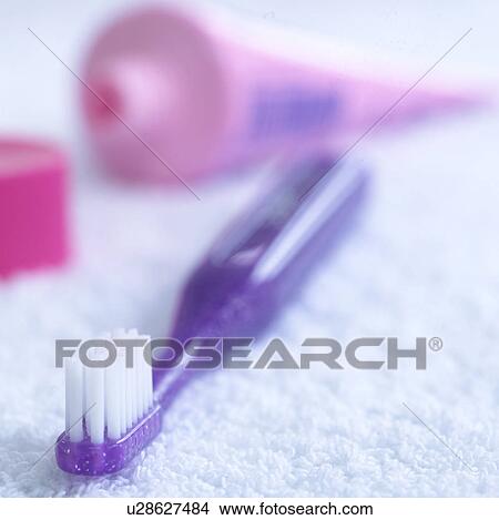 Picture - purple toothbrush. Fotosearch