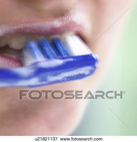 Stock Photo - teeth brushing. Fotosearch
