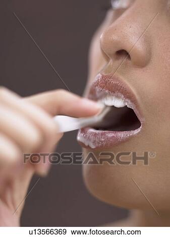 Stock Photo - brushing teeth. Fotosearch
