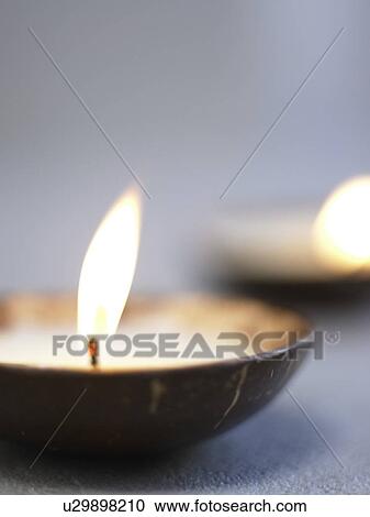 Stock Image - close-up of a candle. Fotosearch