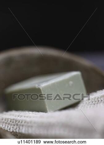 Stock Photo - soap and towel. Fotosearch
