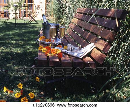 bench and flowers View Large Photo Image Stock Photograph - bench and flowers. Fotosearch