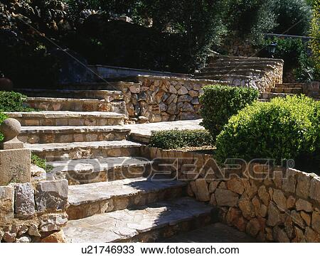 Stock Image - nature stone stairs. Fotosearch