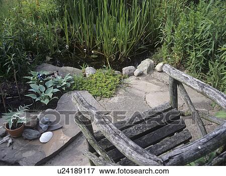 Stock Photo - romatic garden place. Fotosearch