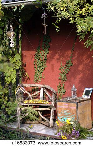 sunny garden sitting place View Large Photo Image Stock Image - sunny garden sitting place. Fotosearch