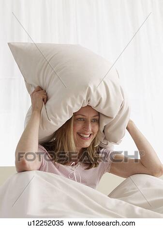 Stock Photography - Pillow fight. Fotosearch