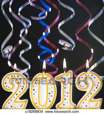 Candled '2012' and ribbons View Large Photo Image Picture - Candled '2012' and ribbons. Fotosearch