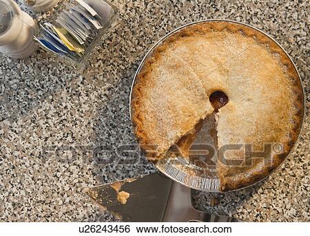 Stock Photograph - Close up of apple pie. Fotosearch